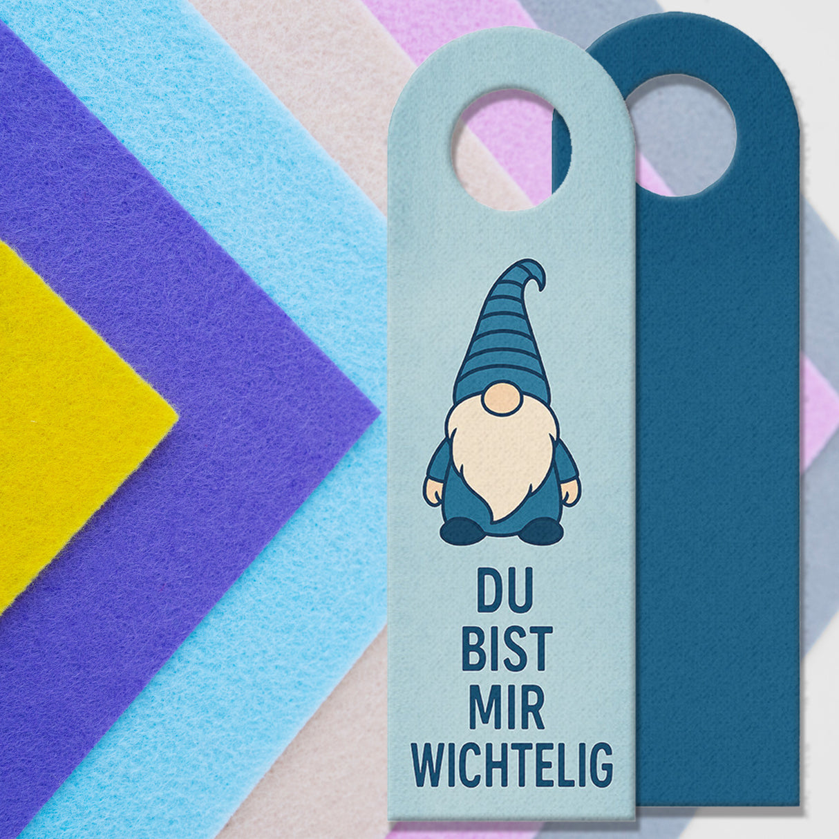 Du bist mir wichtelig Cartoon Wichtel Türhänger