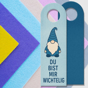 Du bist mir wichtelig Cartoon Wichtel Türhänger