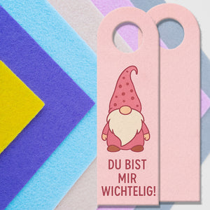 Cartoon Wichtel du bist mir wichtelig Türhänger