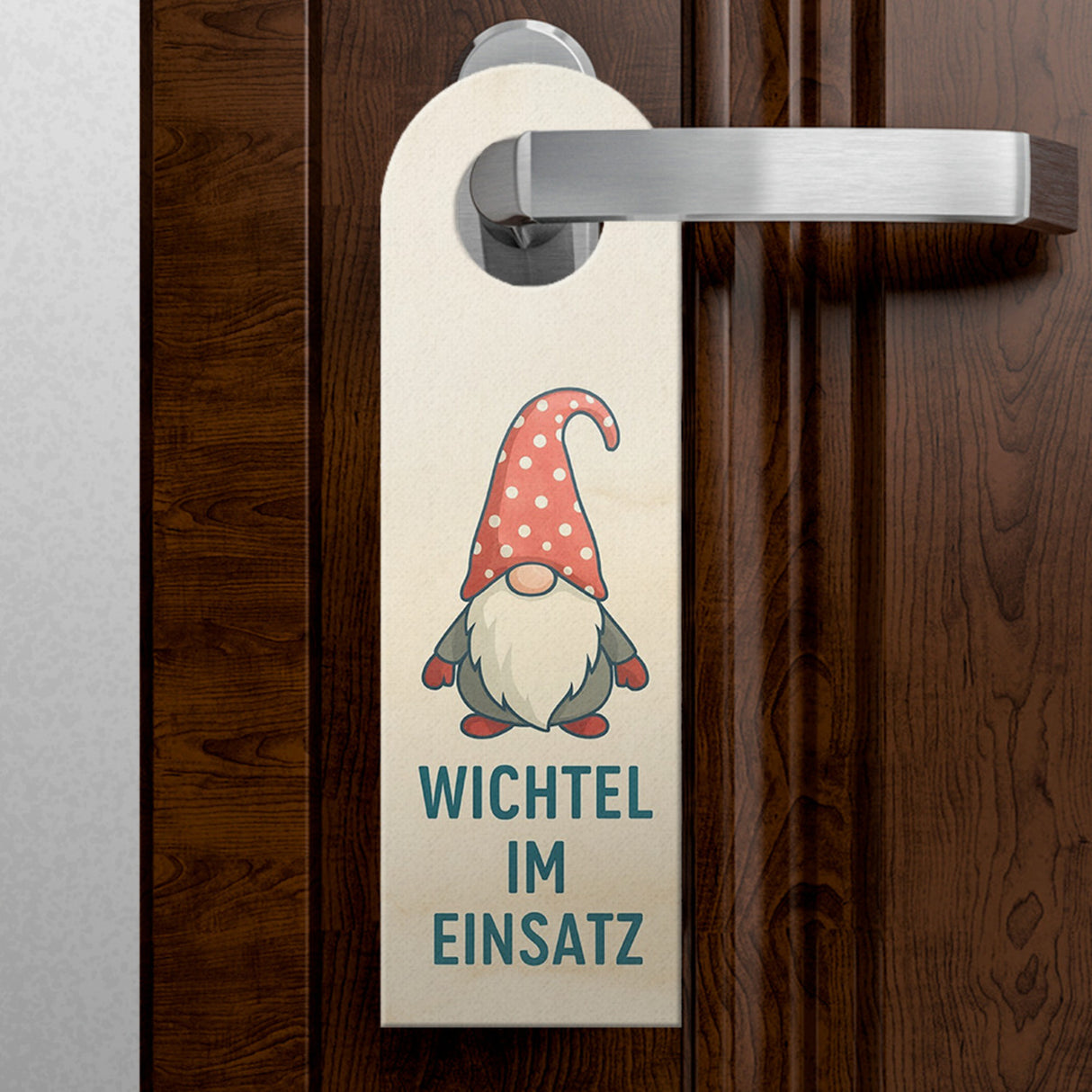 Vorsicht bissiger Wichtel im Einsatz Türhänger