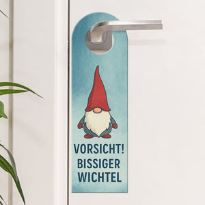 Vorsicht bissiger Wichtel im Einsatz Türhänger