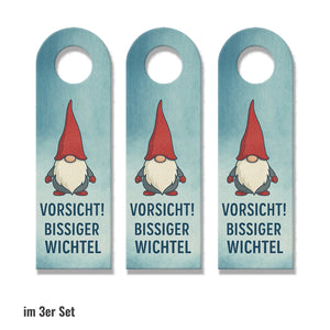 Vorsicht bissiger Wichtel im Einsatz Türhänger