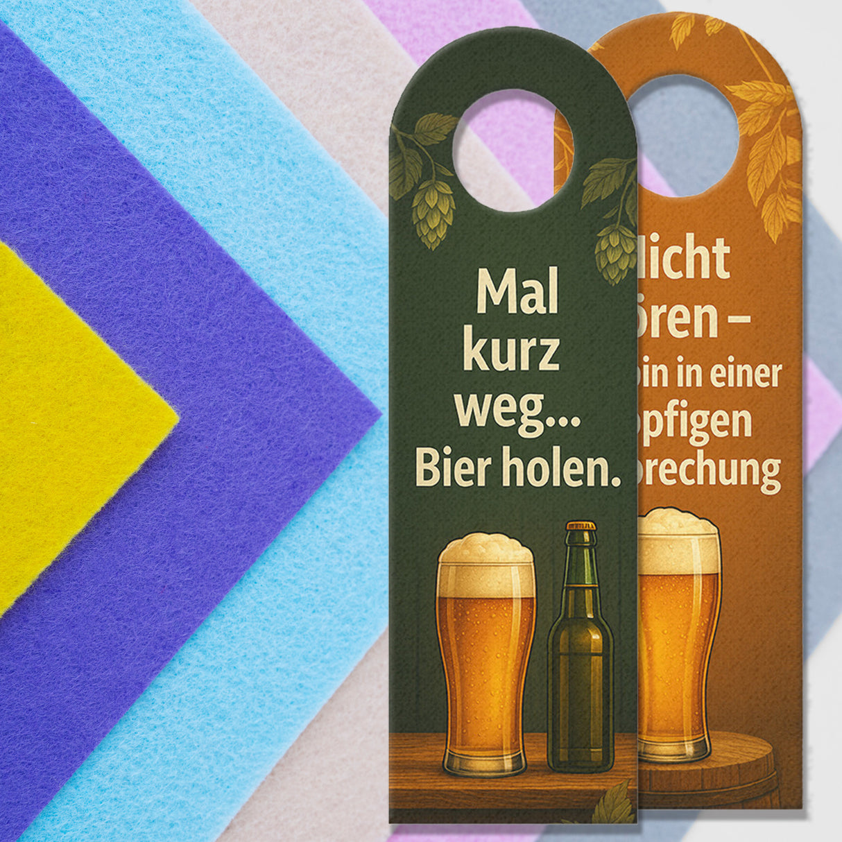 Nicht stören ich bin in einer hopfigen Besprechung Türhänger für Bierfans