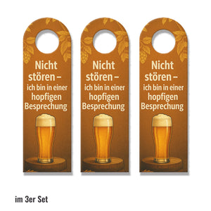 Nicht stören ich bin in einer hopfigen Besprechung Türhänger für Bierfans
