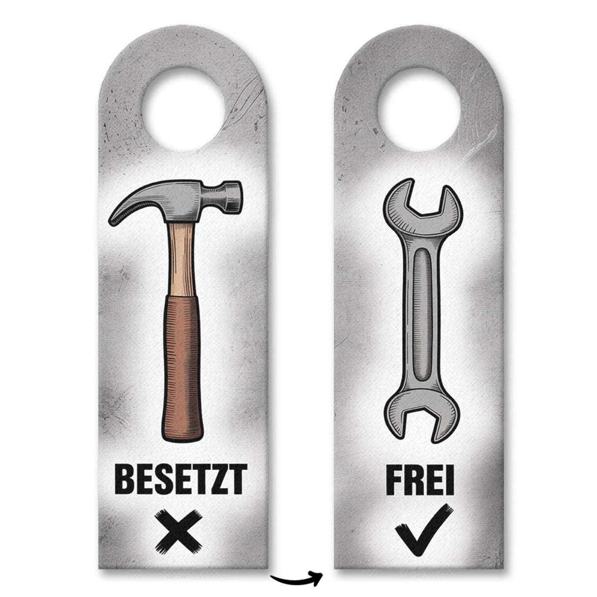 Besetzt Frei Hammer Schraubenschlüssel Türhänger für Werkstatt