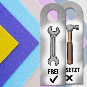 Besetzt Frei Hammer Schraubenschlüssel Türhänger für Werkstatt