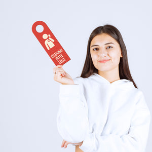 Telefonat Bitte leise betreten möglich Türhänger Büro