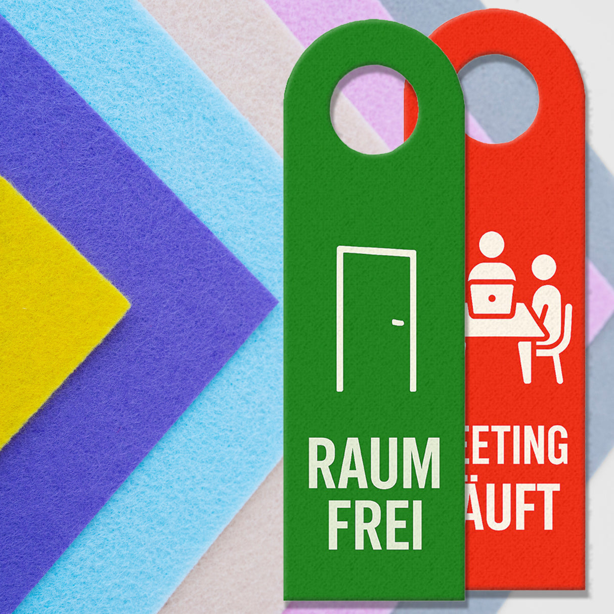 Meeting läuft Raum Frei Türhänger für Büro