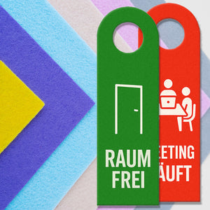 Meeting läuft Raum Frei Türhänger für Büro