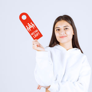 Meeting läuft Raum Frei Türhänger für Büro