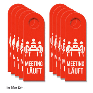 Meeting läuft Raum Frei Türhänger für Büro