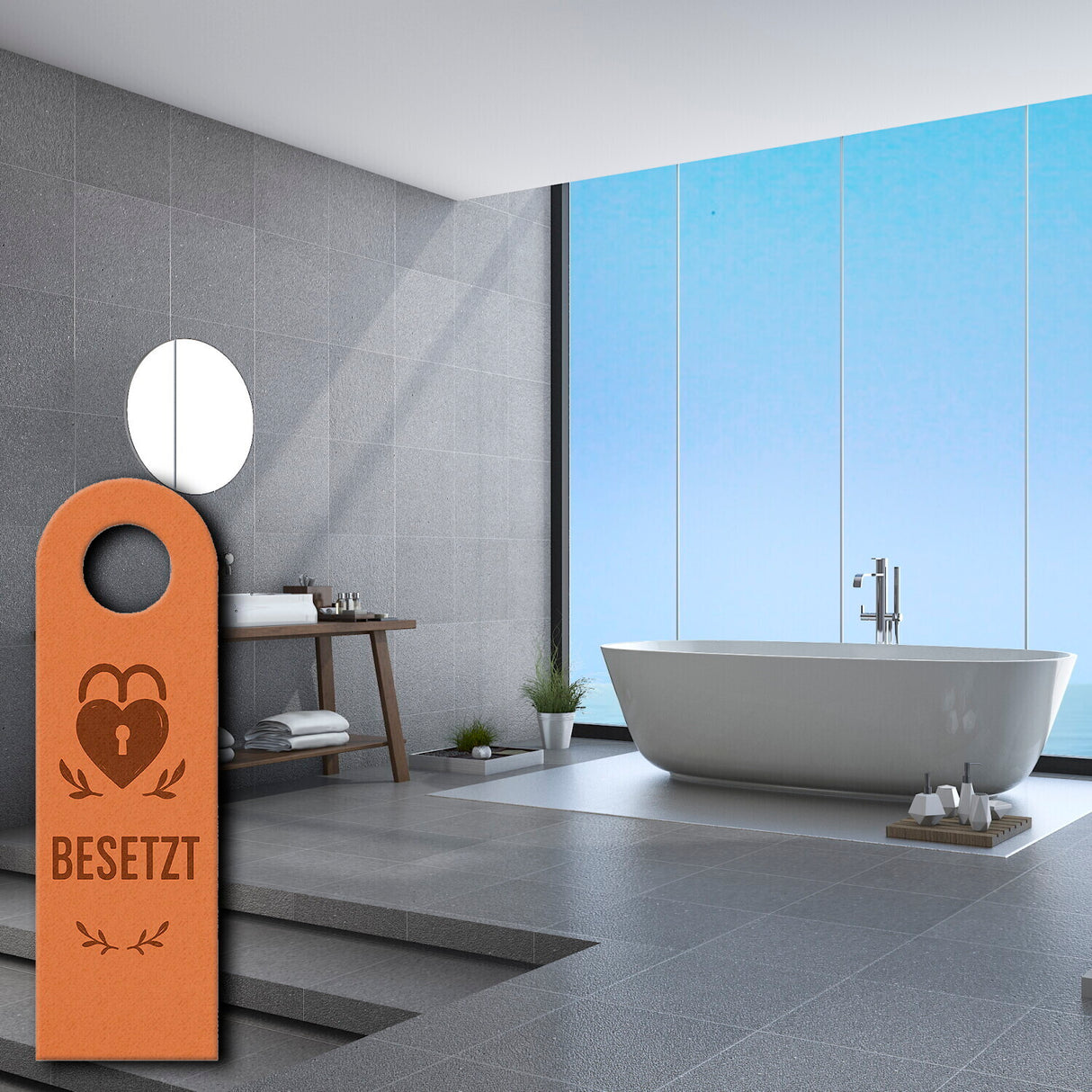 Frei Besetzt Herz Türhänger Vintage Herzdesign