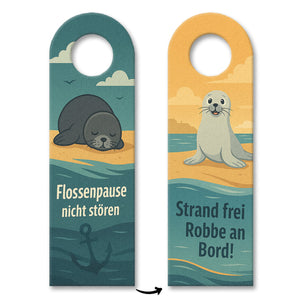 Robben am Strand Türhänger Flossenpause nicht stören