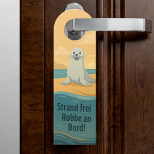 Robben am Strand Türhänger Flossenpause nicht stören
