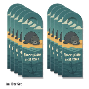 Robben am Strand Türhänger Flossenpause nicht stören