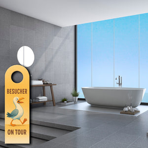 Möwe on Tour Besucher Platz frei Türhänger im Vintage-Stil