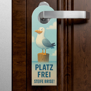 Möwe on Tour Besucher Platz frei Türhänger im Vintage-Stil
