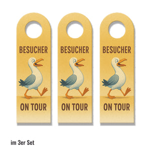 Möwe on Tour Besucher Platz frei Türhänger im Vintage-Stil