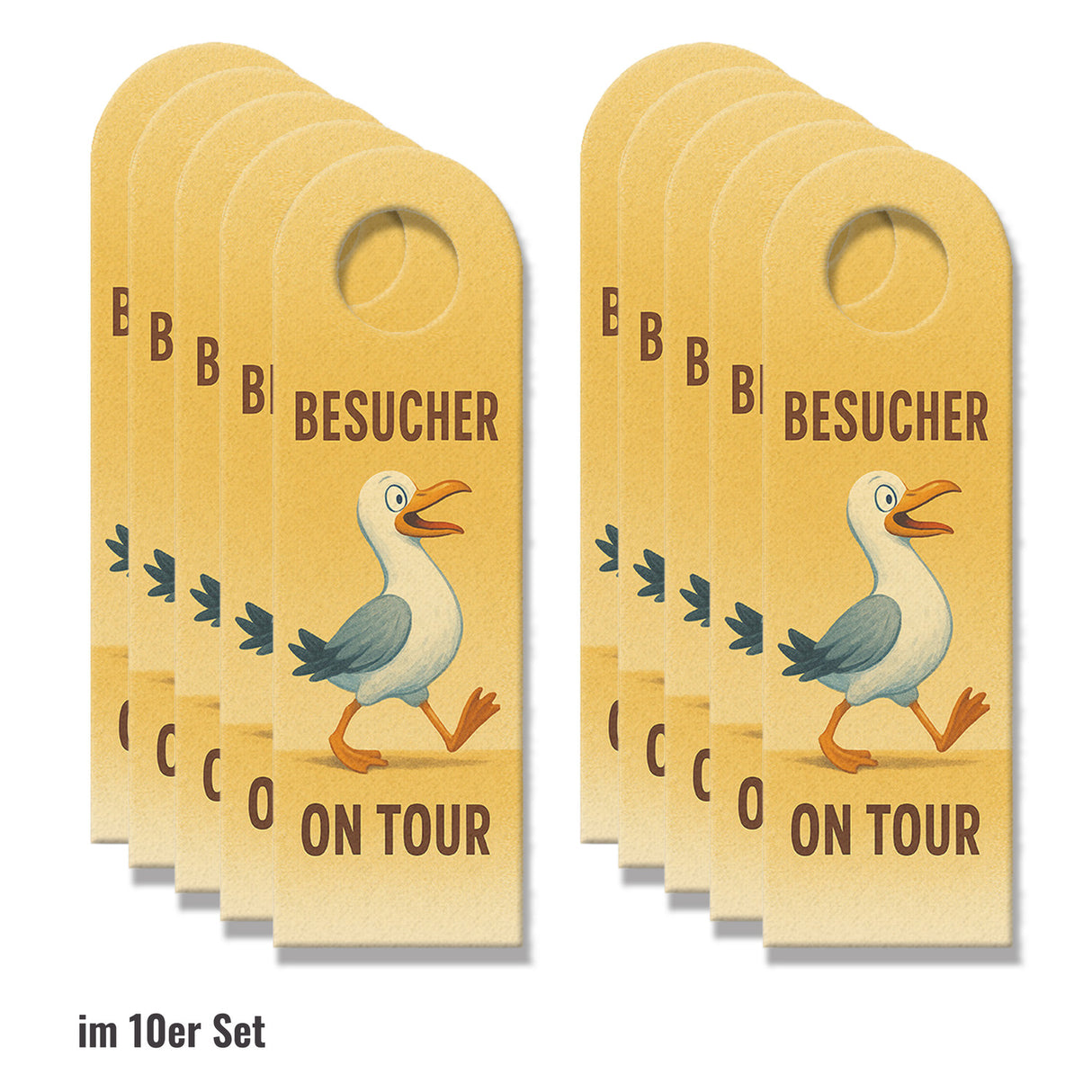 Möwe on Tour Besucher Platz frei Türhänger im Vintage-Stil