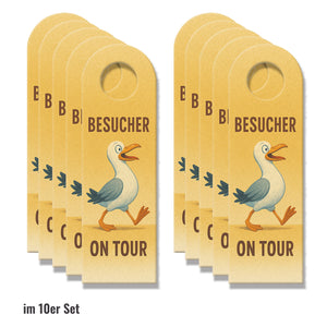 Möwe on Tour Besucher Platz frei Türhänger im Vintage-Stil