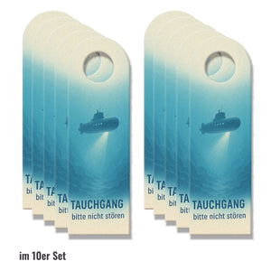 Tauchgang bitte nicht stören Oberdeck frei Willkommen! U-Boot Frachtschiff Türhänger