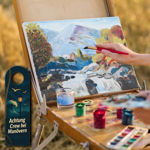 Achtung Crew bei Manövern Breit zum Ablegen Maritimer Türhänger für Segler