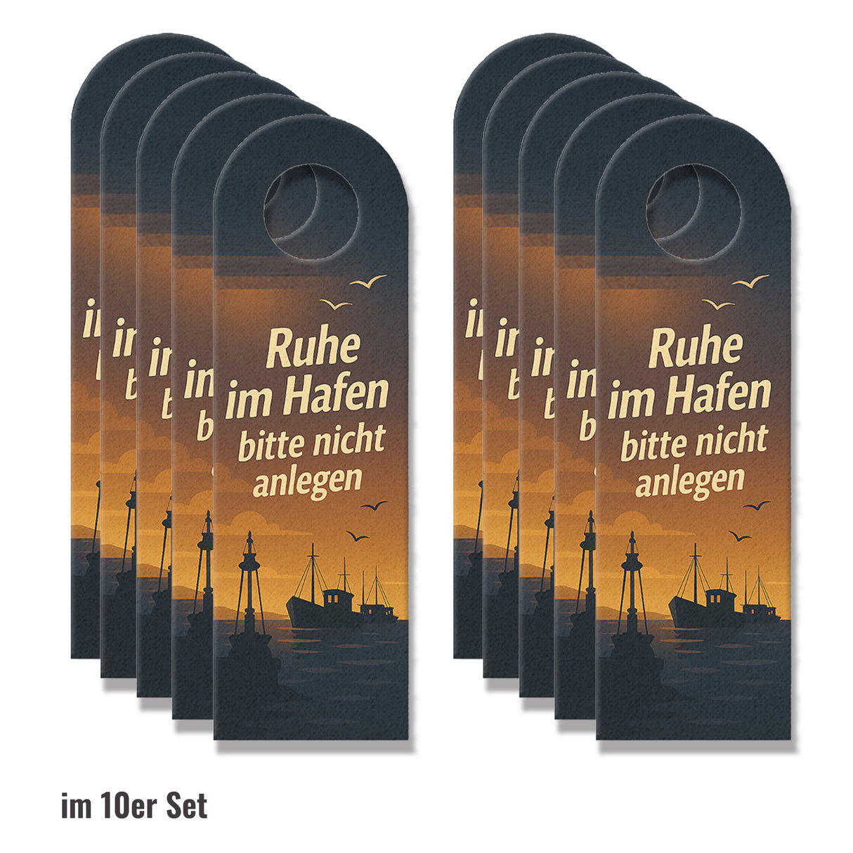 Ruhe im Hafen bitte nicht anlegen komm an Board Türhänger Maritimes Design