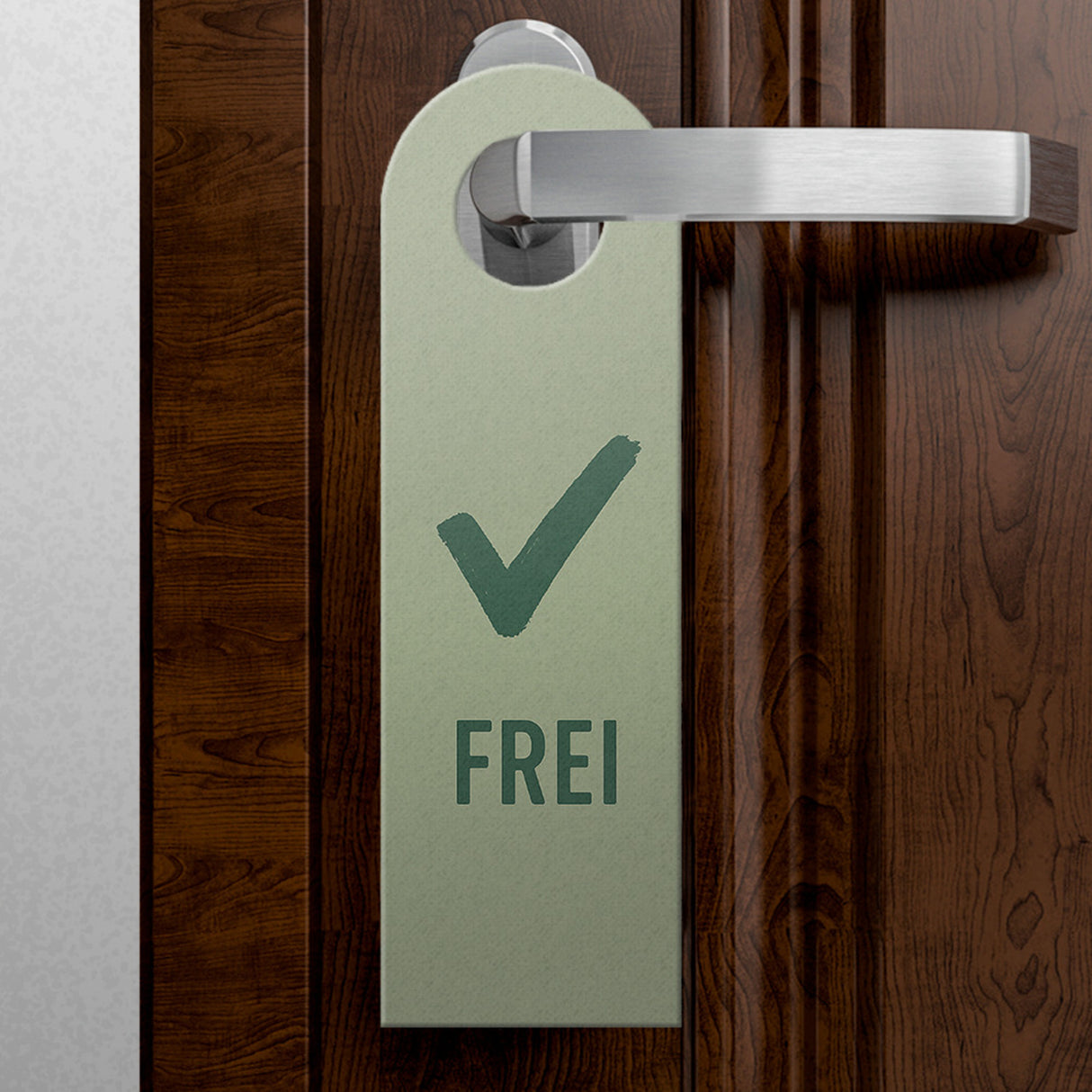 Frei besetzt Türhänger mit Kreuz und Haken