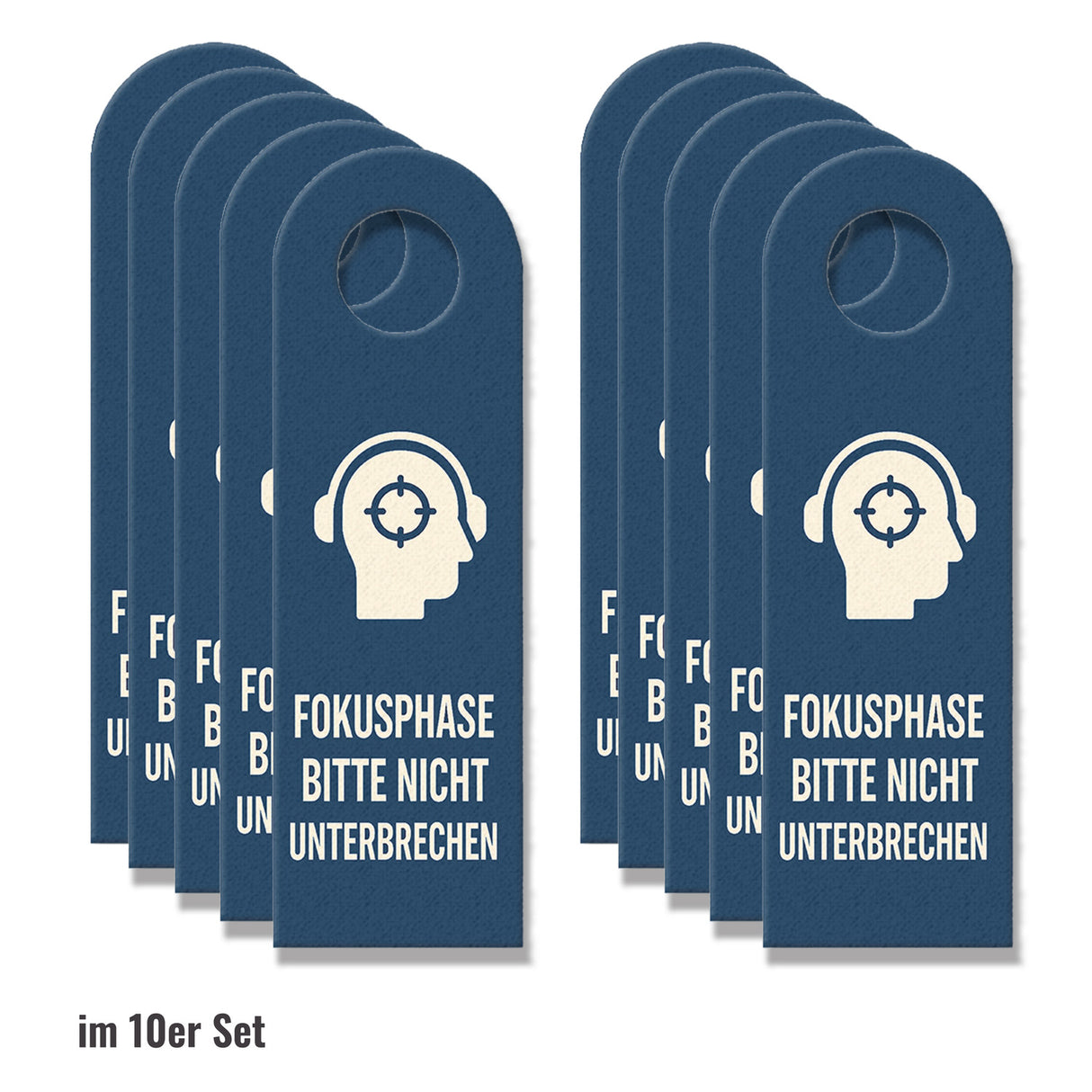Fokusphase bitte nicht unterbrechen und Willkommen Türhänger Büro