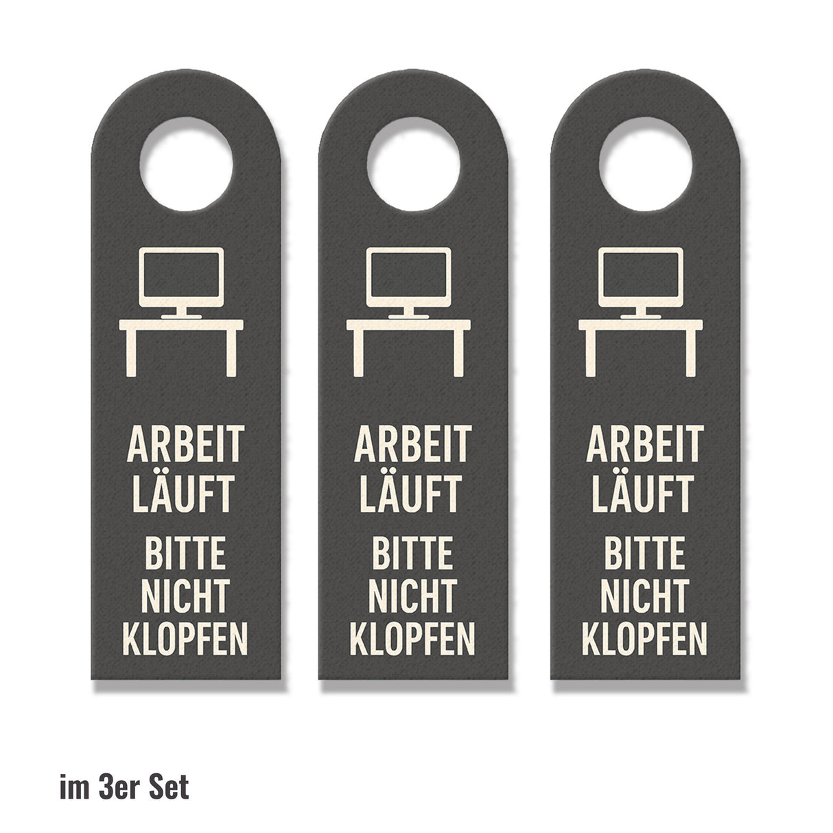 Arbeit läuft Feierabend willkommen Türhänger Computerbildschirm Sofa