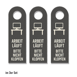 Arbeit läuft Feierabend willkommen Türhänger Computerbildschirm Sofa