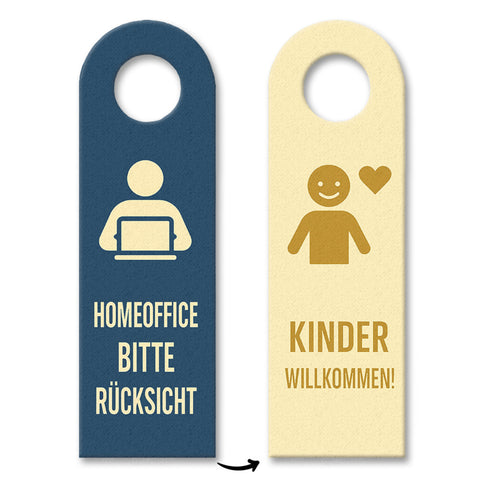 Homeoffice Kinder Willkommen Türhänger für Eltern