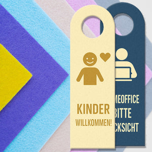 Homeoffice Kinder Willkommen Türhänger für Eltern