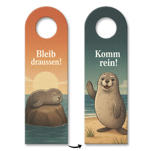 Robbe Komm rein Bleib draußen Türhänger Maritim