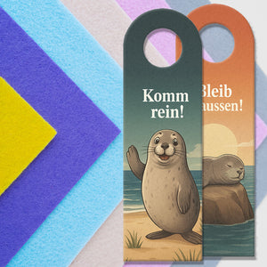 Robbe Komm rein Bleib draußen Türhänger Maritim