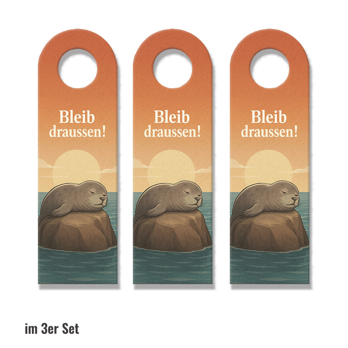 Robbe Komm rein Bleib draußen Türhänger Maritim