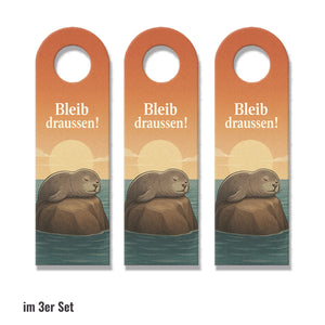 Robbe Komm rein Bleib draußen Türhänger Maritim