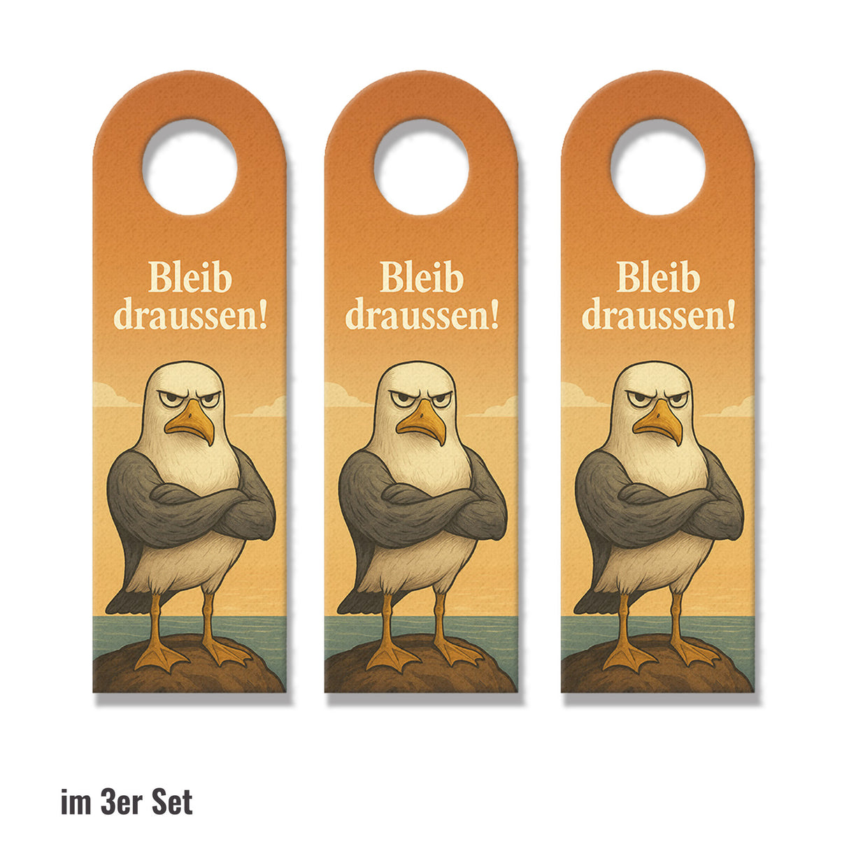 Möwe Komm rein Bleib draußen Türhänger Maritim