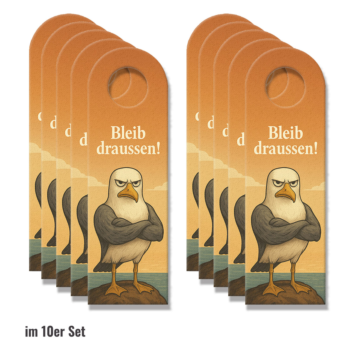 Möwe Komm rein Bleib draußen Türhänger Maritim