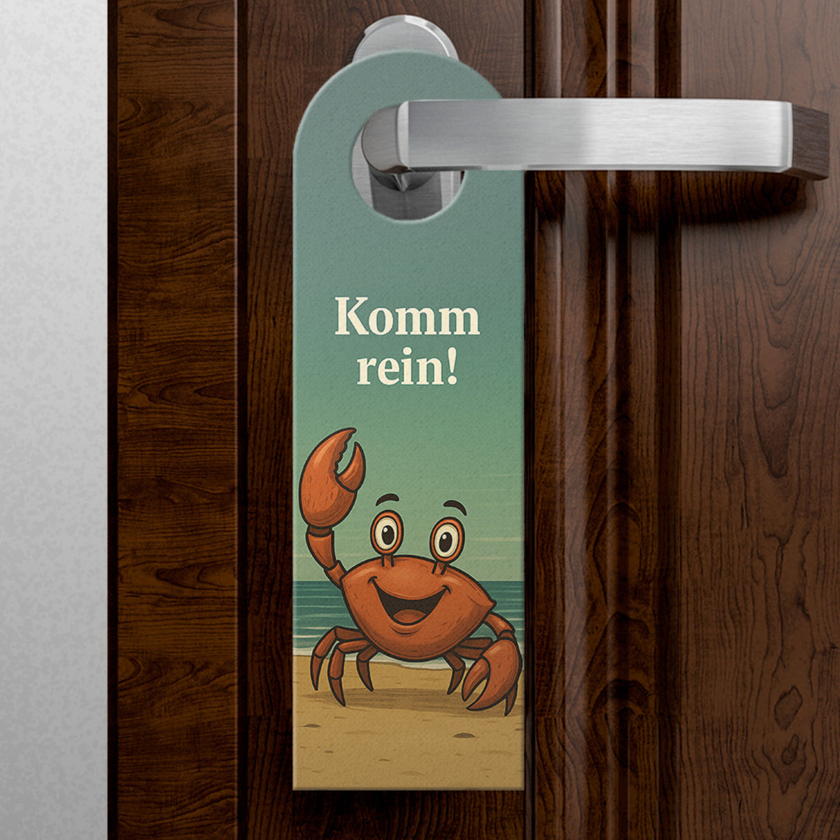 Krebs Komm rein Bleib draußen Türhänger Maritim