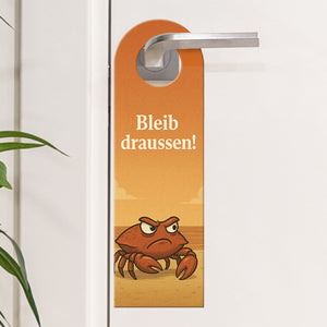 Krebs Komm rein Bleib draußen Türhänger Maritim