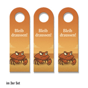 Krebs Komm rein Bleib draußen Türhänger Maritim