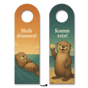 Seeotter Komm rein Bleib draußen Türhänger Maritim