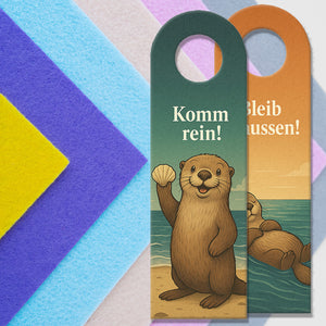 Seeotter Komm rein Bleib draußen Türhänger Maritim