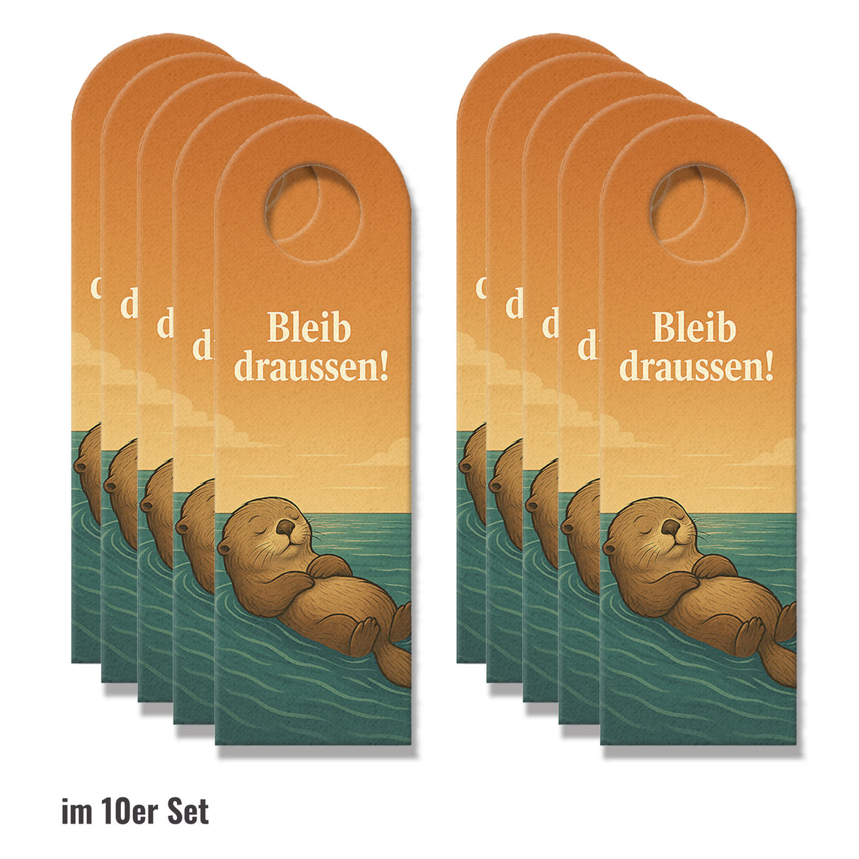 Seeotter Komm rein Bleib draußen Türhänger Maritim