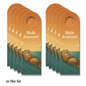 Seeotter Komm rein Bleib draußen Türhänger Maritim