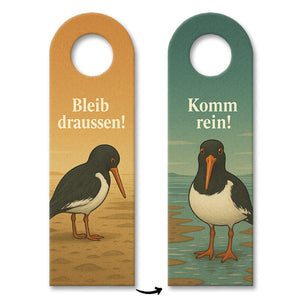 Austernfischer Komm rein Bleib draußen Türhänger Maritim