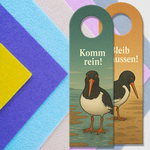 Austernfischer Komm rein Bleib draußen Türhänger Maritim