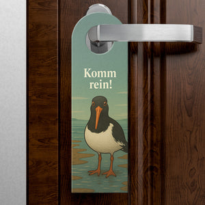 Austernfischer Komm rein Bleib draußen Türhänger Maritim