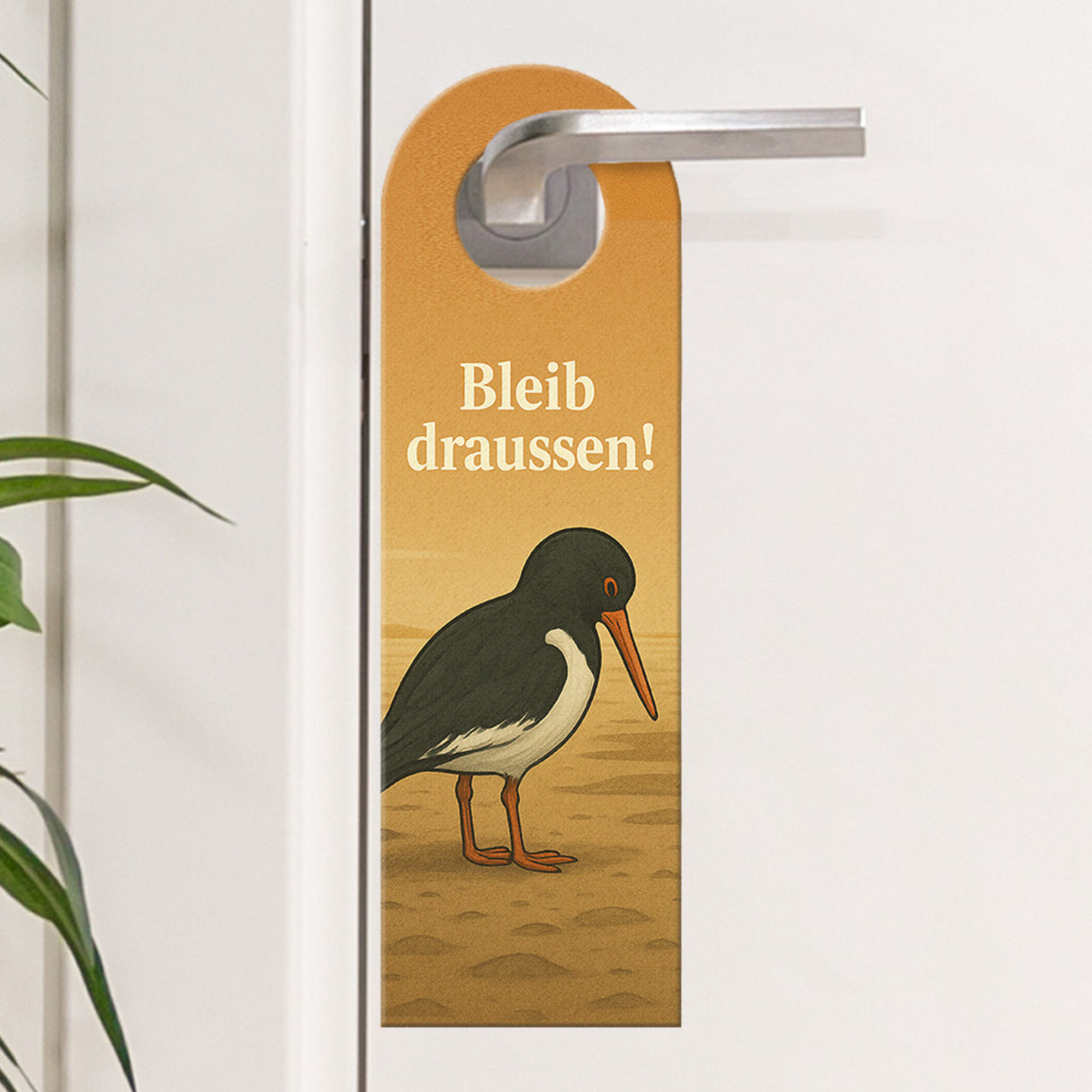 Austernfischer Komm rein Bleib draußen Türhänger Maritim